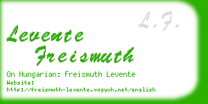 levente freismuth business card
